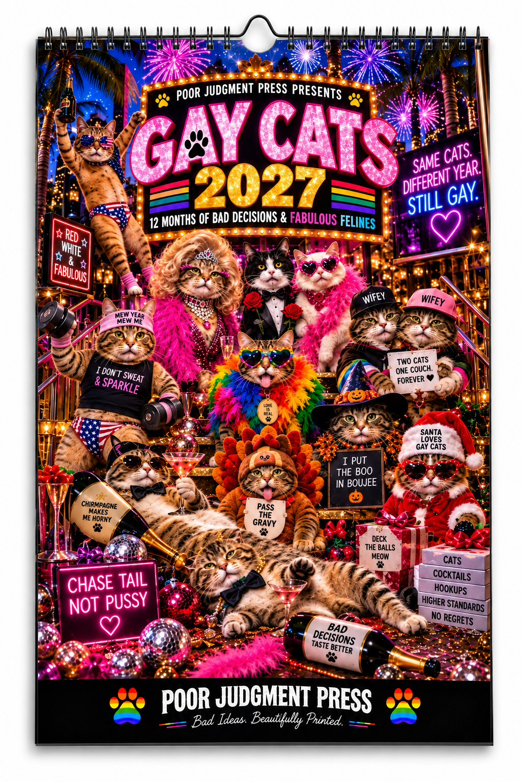 Gay Cats 2027 calendar